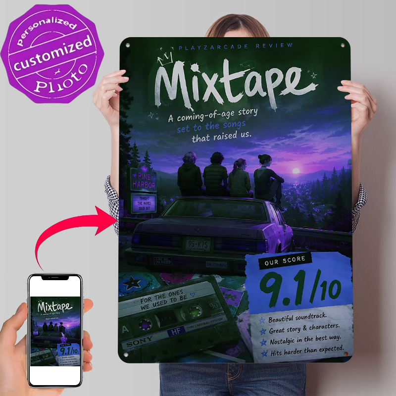 Review Home Decor - Poster Cetak Tekstur 3D Mixtape Game