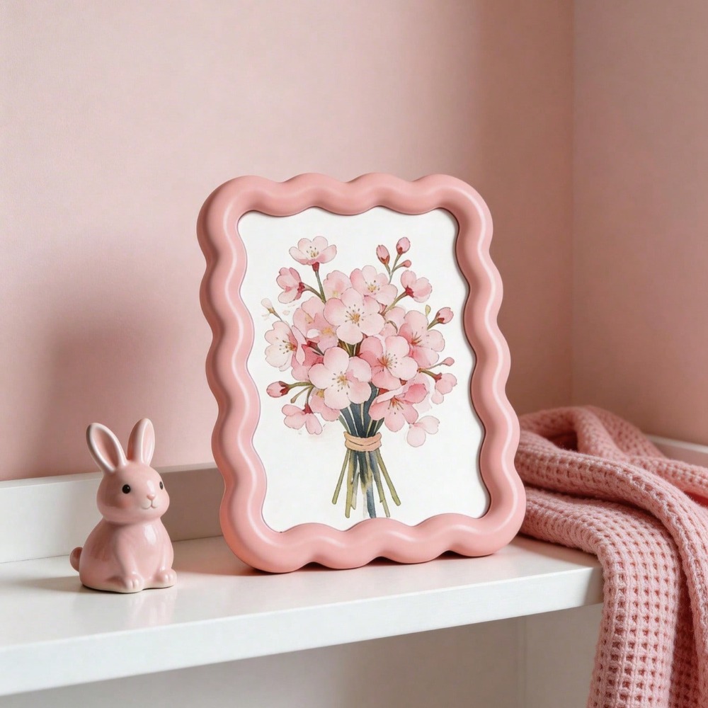 Bamboo Photo Frame - Bingkai Foto Meja dengan Tepi Bergelombang