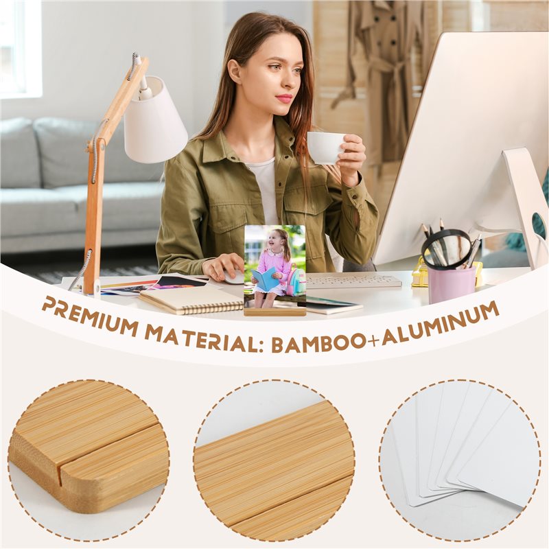 Bamboo Photo Frame - 6 Bingkai Foto Sublimasi Kosong 5