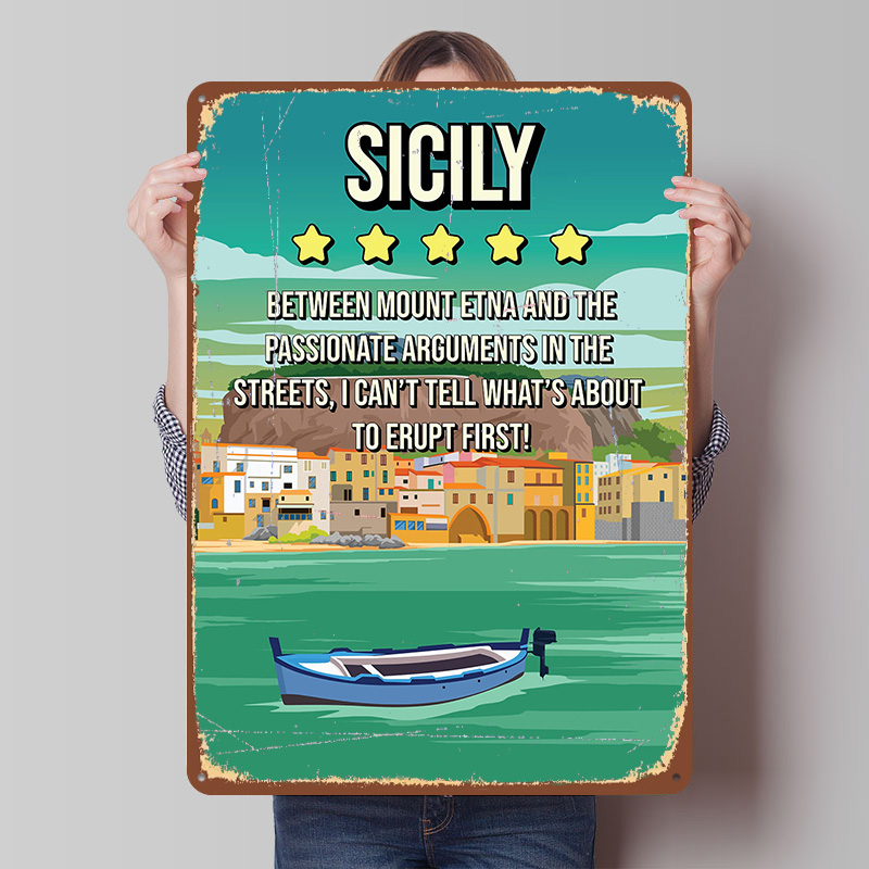 Review Home Decor - Poster Cetak Wisata Sicily Funny Review,