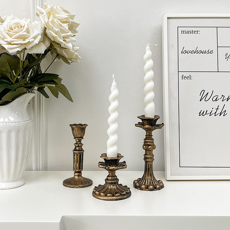 Home Decor In - Tempat Lilin Perunggu Antik Bergaya Vintage