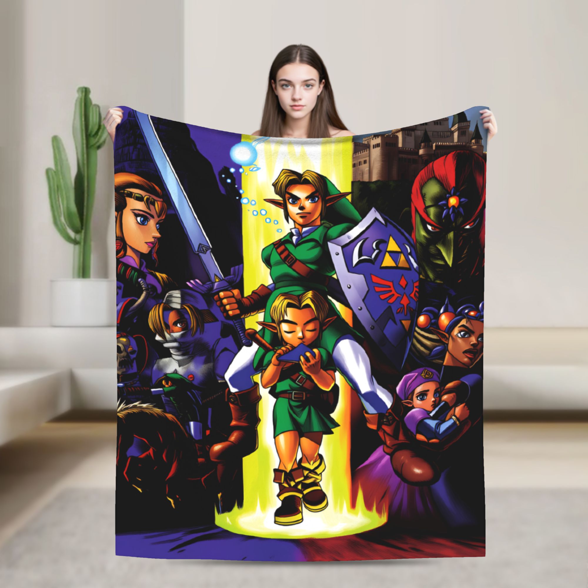 Home Decor Fallout 4 - Selimut Lembut Hangat Motif Kartun Link