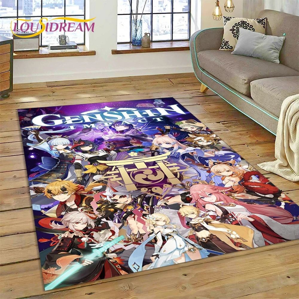 Home Decor Games Online Free - Karpet Permainan Kartun Genshin Impact 3D