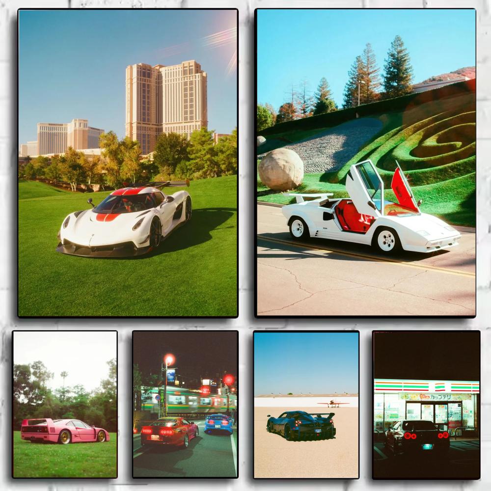 Home Decor Japandi Style - Poster Mobil Mewah Chazzydawg Gaya Japandi