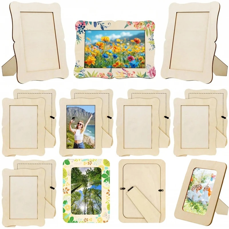 Bamboo Photo Frame - 5 Buah Bingkai Kayu Belum Selesai