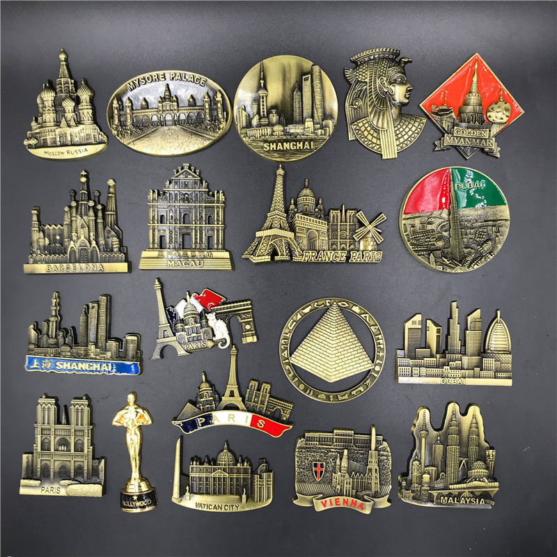 Home Decor Egypt - Stiker kulkas Magnet lucu 3D logam