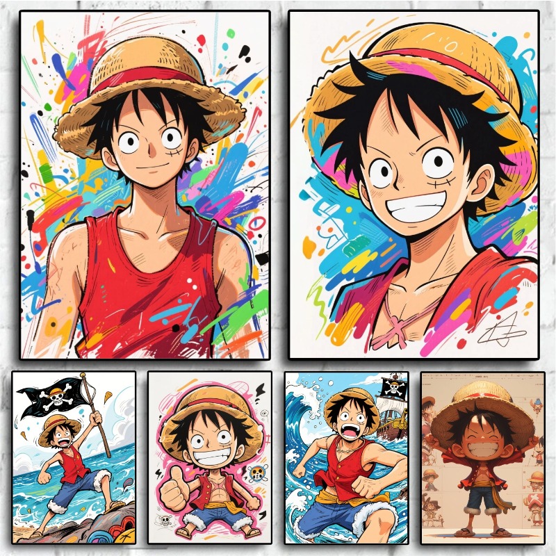 Home Decor Online - Poster One Piece Luffy Wallpaper Anime