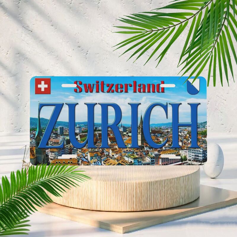 Home Decor Zurich - Plakat Aluminium Zurich Swiss, Seni Dinding