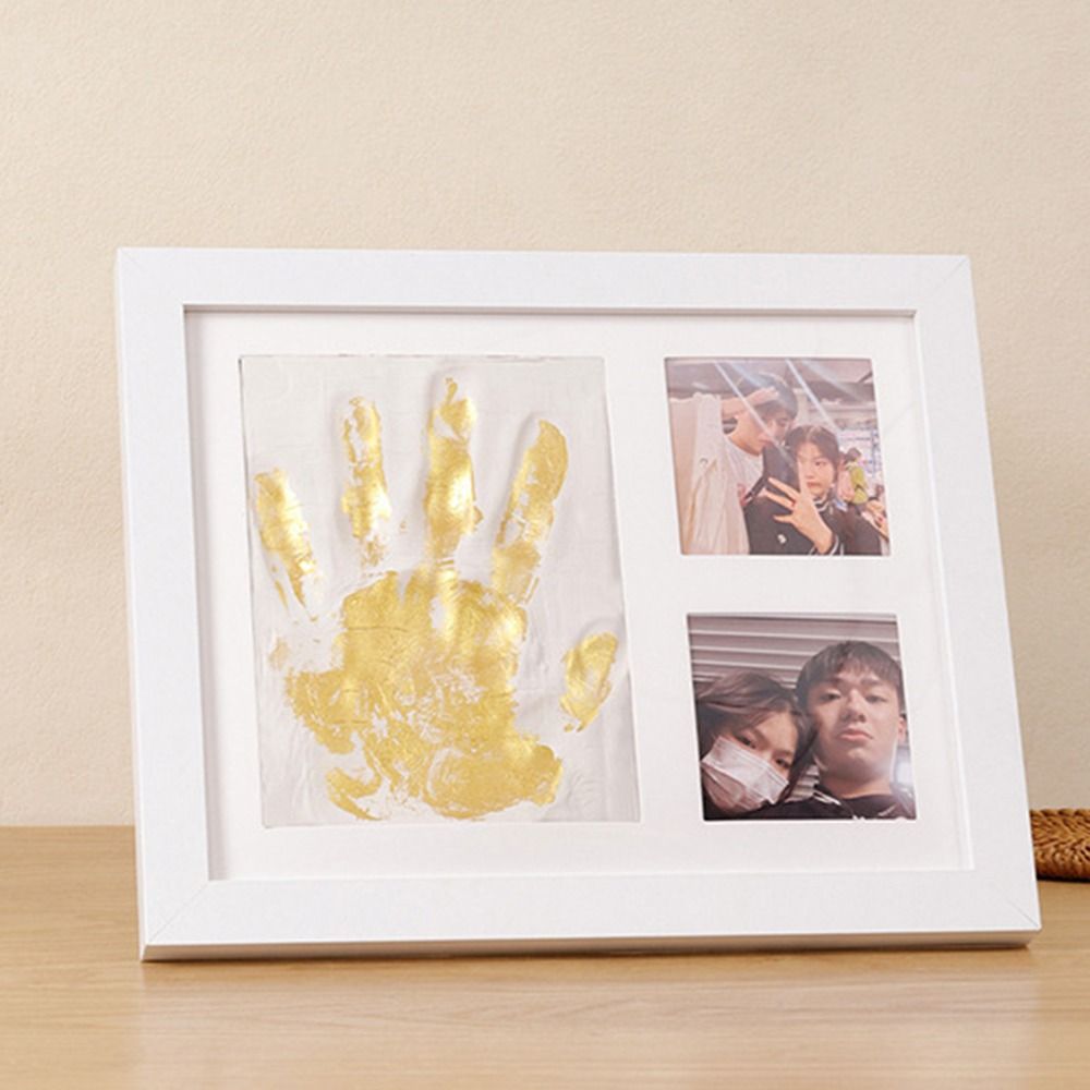 Bamboo Photo Frame - Kit Cetakan Tangan dan Kaki Bayi
