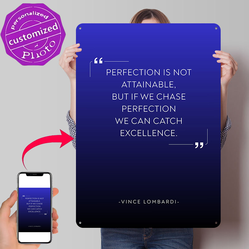 Home Decor Quotes On Wall - Poster Logam Kutipan Vince Lombardi tentang