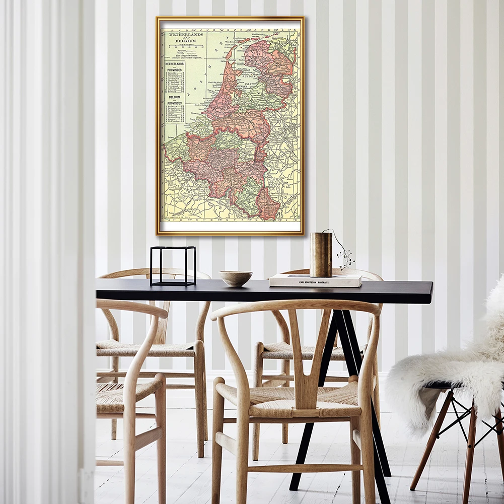 Home Decor Netherlands - 42*59Cm The 1914 Belgia dan Belanda