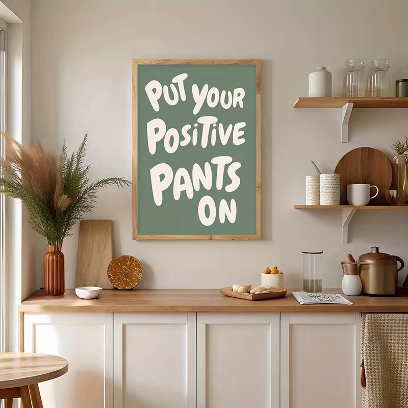 Modern Green Put Your Positive - Home Decor Quotes On Wall ulasan dan harga