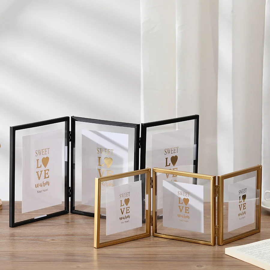 Bingkai foto tiga foto logam l - Bamboo Photo Frame ulasan dan harga