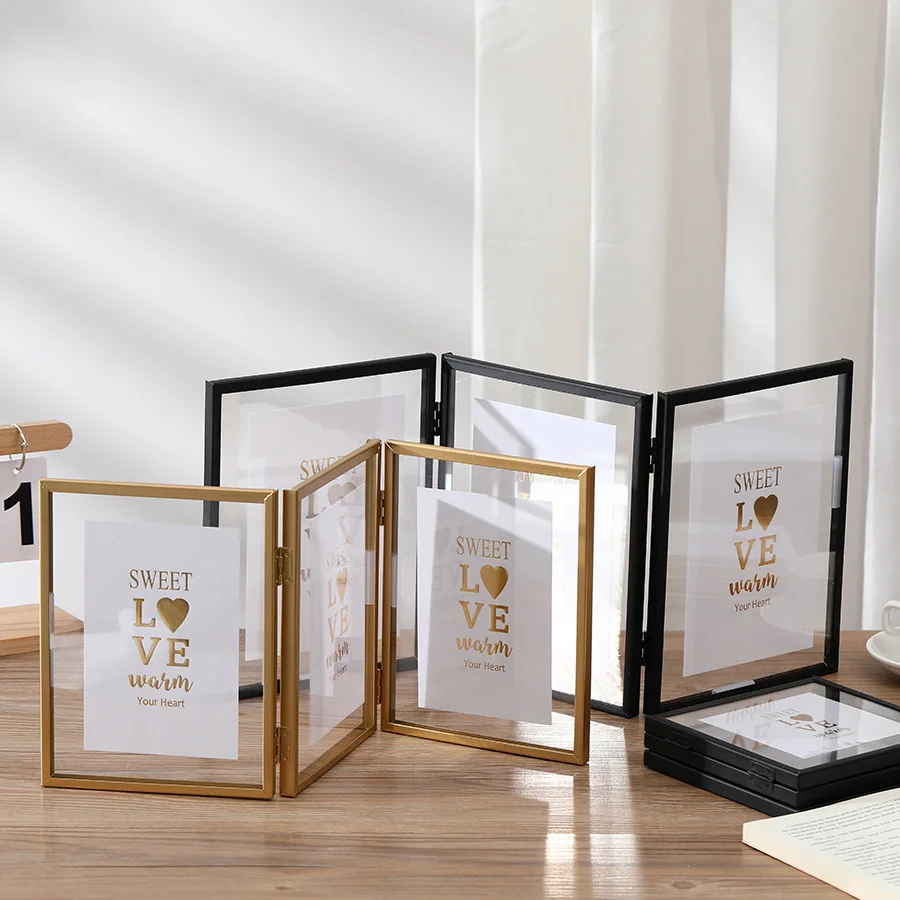 Bingkai foto tiga foto logam l - Bamboo Photo Frame ulasan dan harga