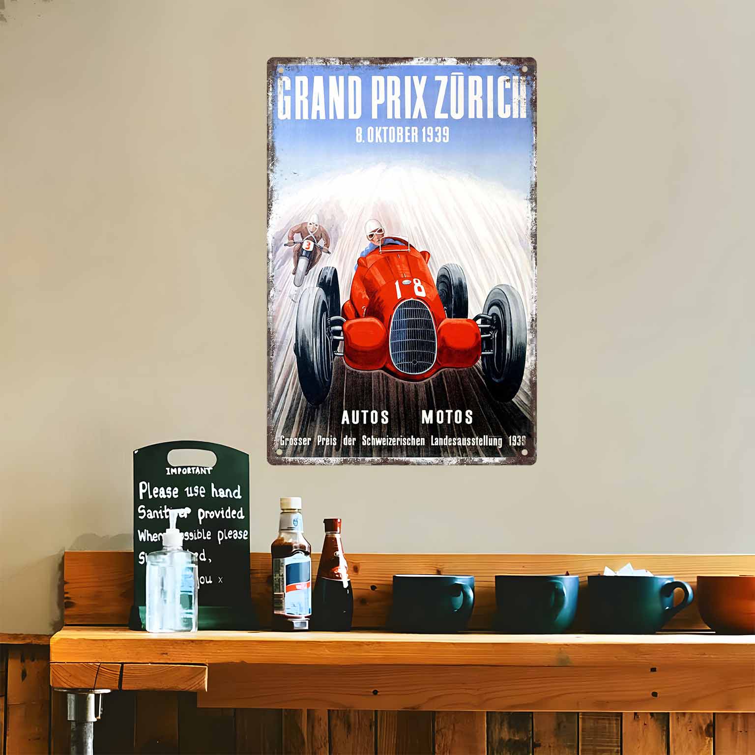 2D FLAT 1pc Grand Prix Zurich  - Home Decor Zurich ulasan dan harga