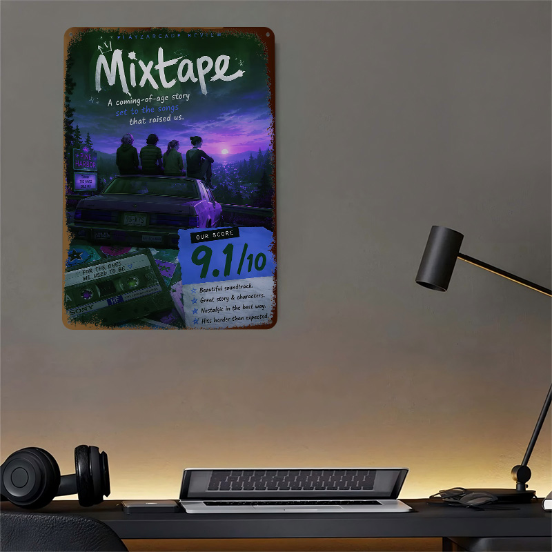 Poster Cetak Tekstur 3D Mixtap - Review Home Decor ulasan dan harga