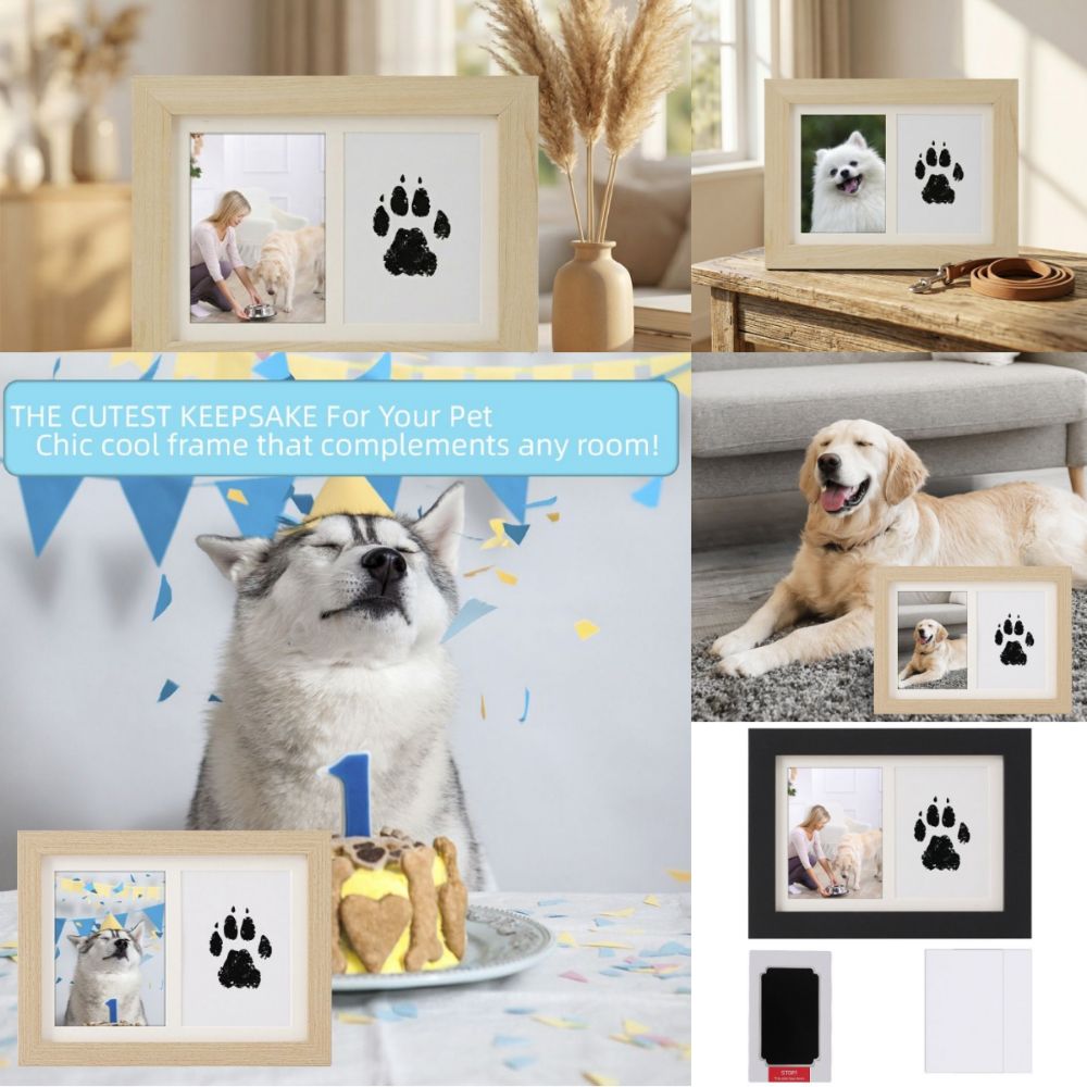 Kit Cetak Jejak Kaki Hewan Pel - Bamboo Photo Frame ulasan dan harga