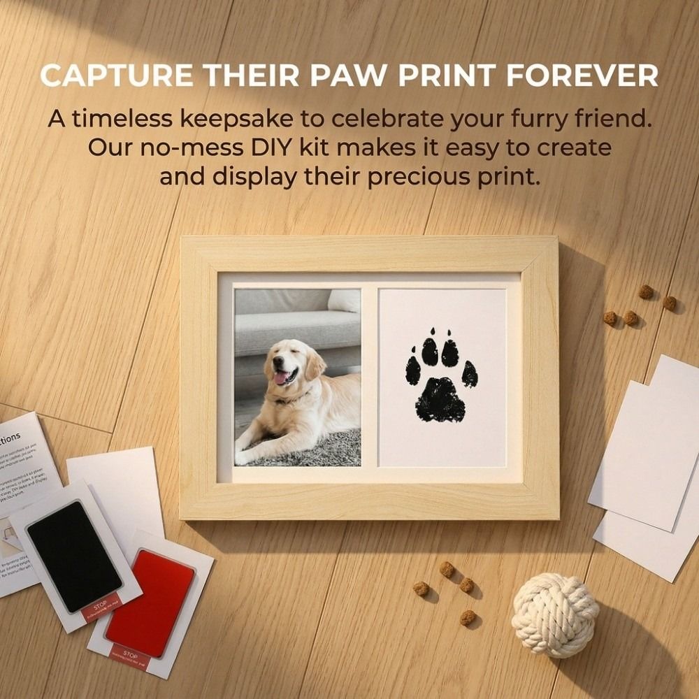 Kit Cetak Jejak Kaki Hewan Pel - Bamboo Photo Frame ulasan dan harga