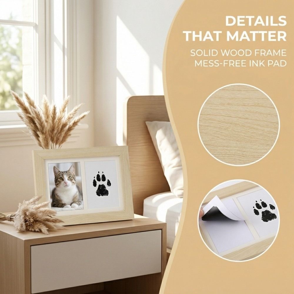 Kit Cetak Jejak Kaki Hewan Pel - Bamboo Photo Frame ulasan dan harga