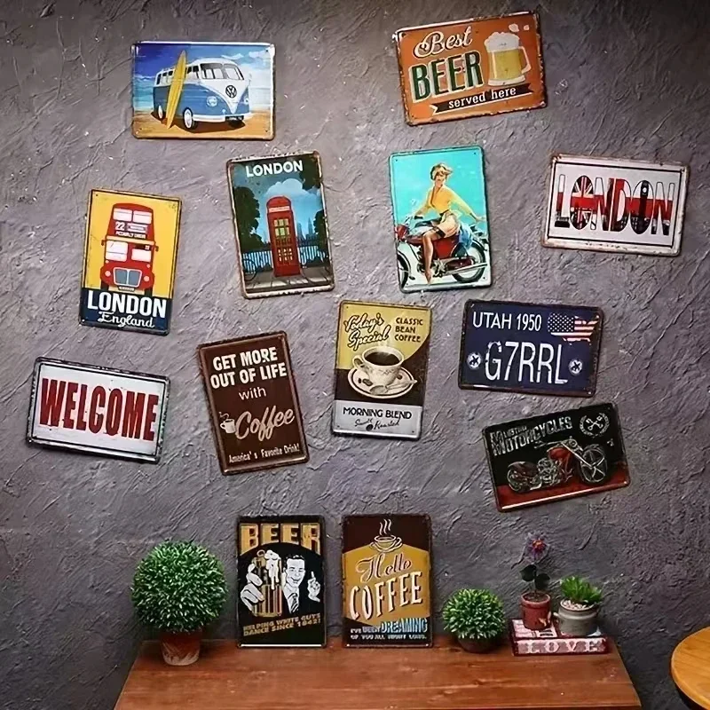 Papan Tanda Logam Timah Zurich - Home Decor Zurich ulasan dan harga