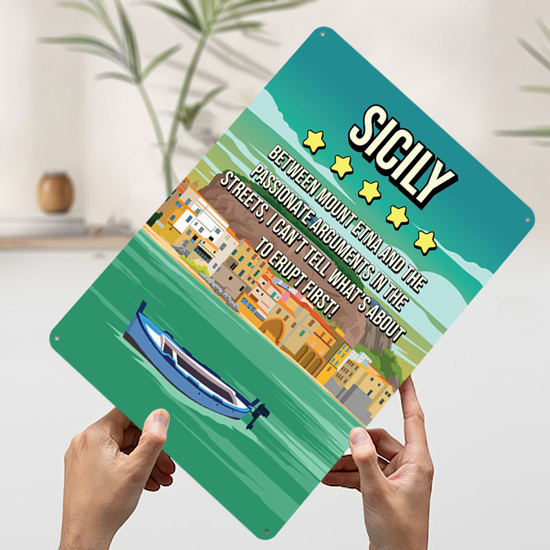 Poster Cetak Wisata Sicily Fun - Review Home Decor ulasan dan harga