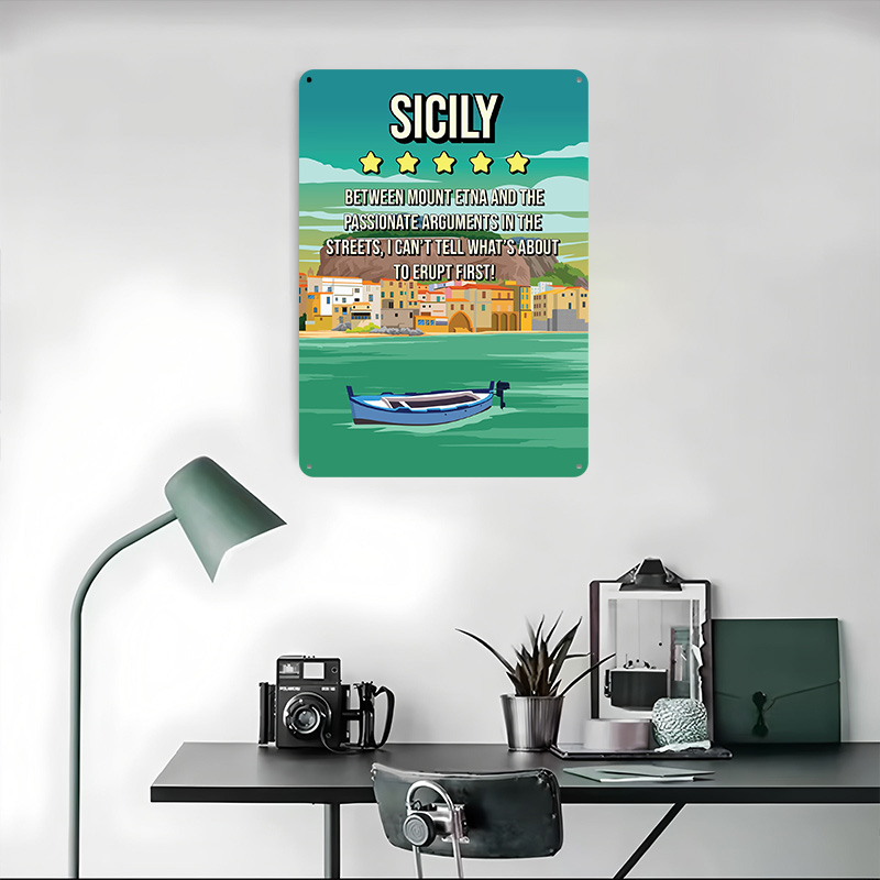 Poster Cetak Wisata Sicily Fun - Review Home Decor ulasan dan harga