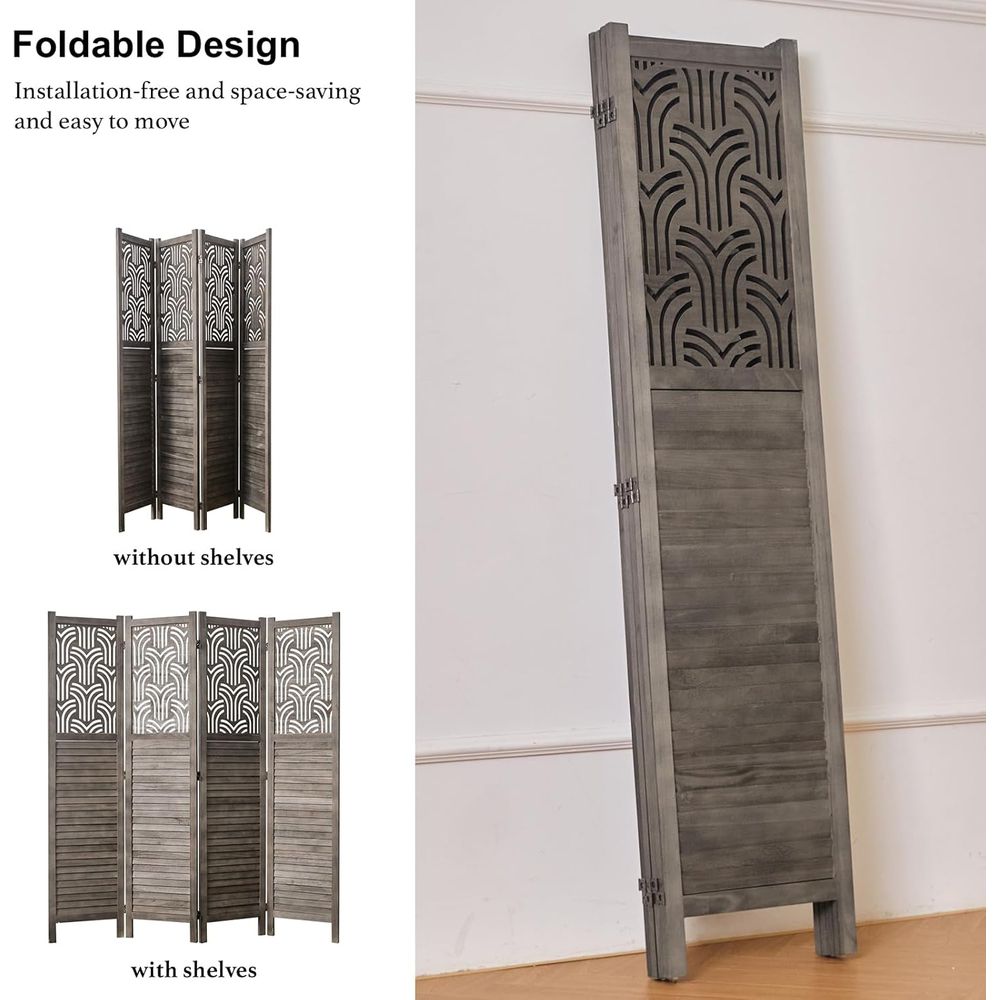 66.9 Pembatas Ruangan Kayu Uki - Room Divider Screen ulasan dan harga