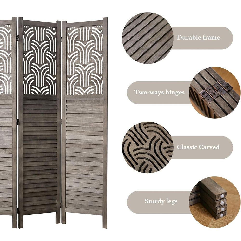 66.9 Pembatas Ruangan Kayu Uki - Room Divider Screen ulasan dan harga
