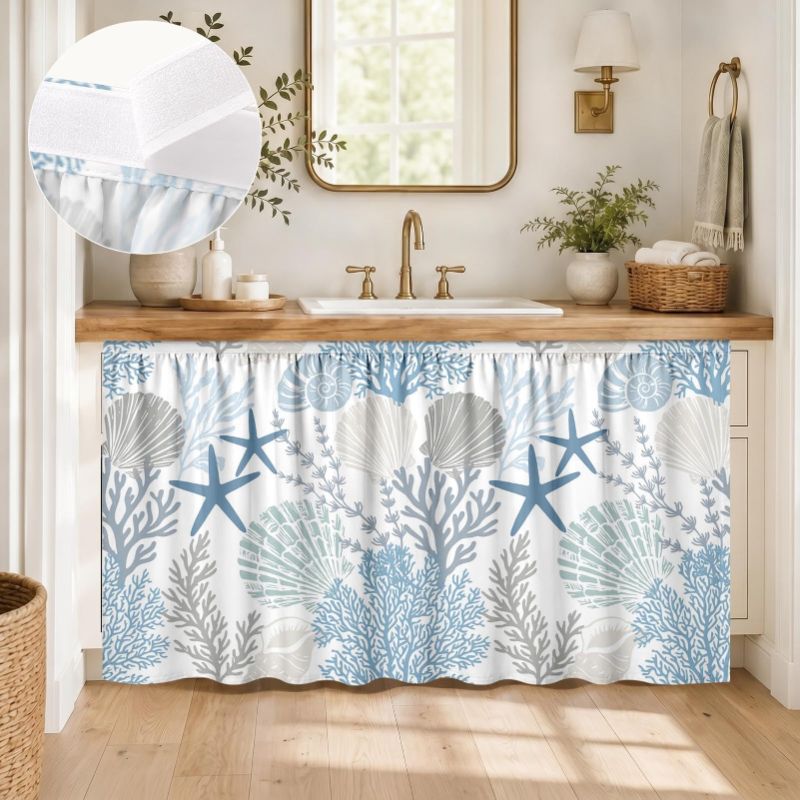 VIKAMA Tirai Kabinet Motif Ker - Home Decor Nautical ulasan dan harga
