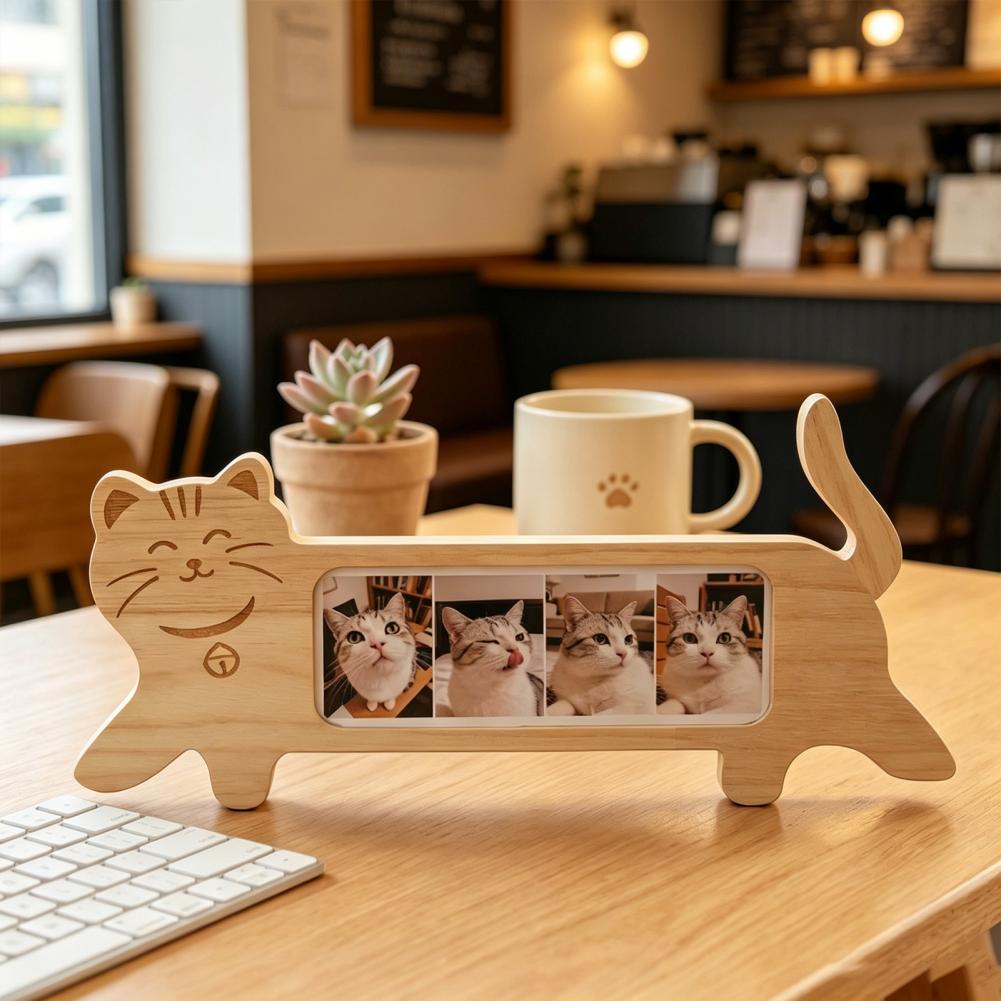 Bingkai Foto Ekor Kucing yang  - Bamboo Photo Frame ulasan dan harga