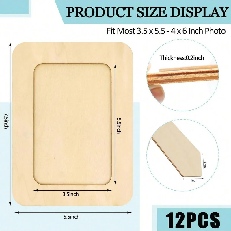 5 Buah Bingkai Kayu Belum Sele - Bamboo Photo Frame ulasan dan harga