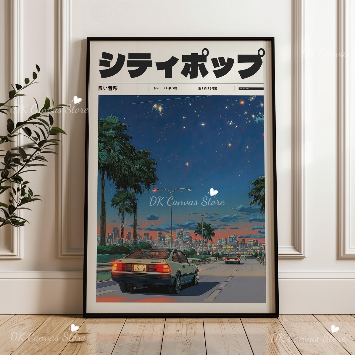 Poster Cetak Kanvas Abstrak An - Home Decor Japandi Style ulasan dan harga