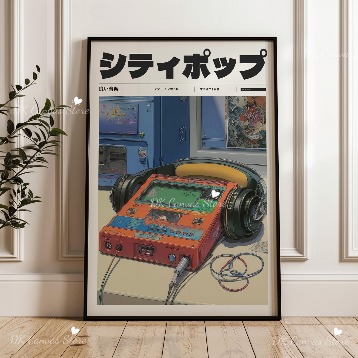 Poster Cetak Kanvas Abstrak An - Home Decor Japandi Style ulasan dan harga