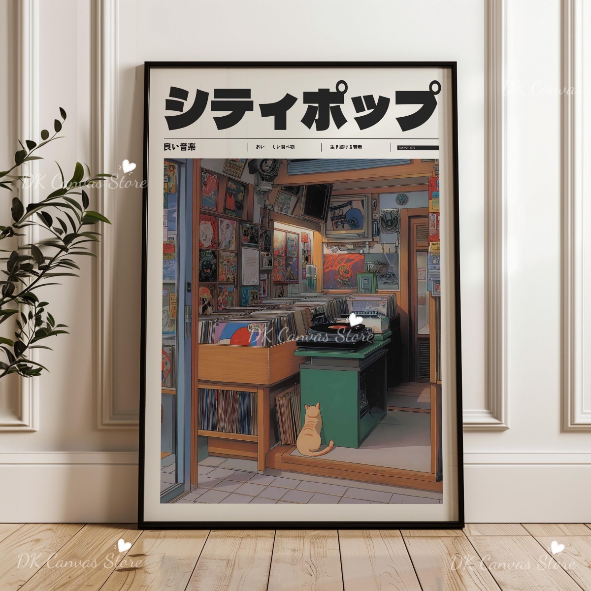 Poster Cetak Kanvas Abstrak An - Home Decor Japandi Style ulasan dan harga