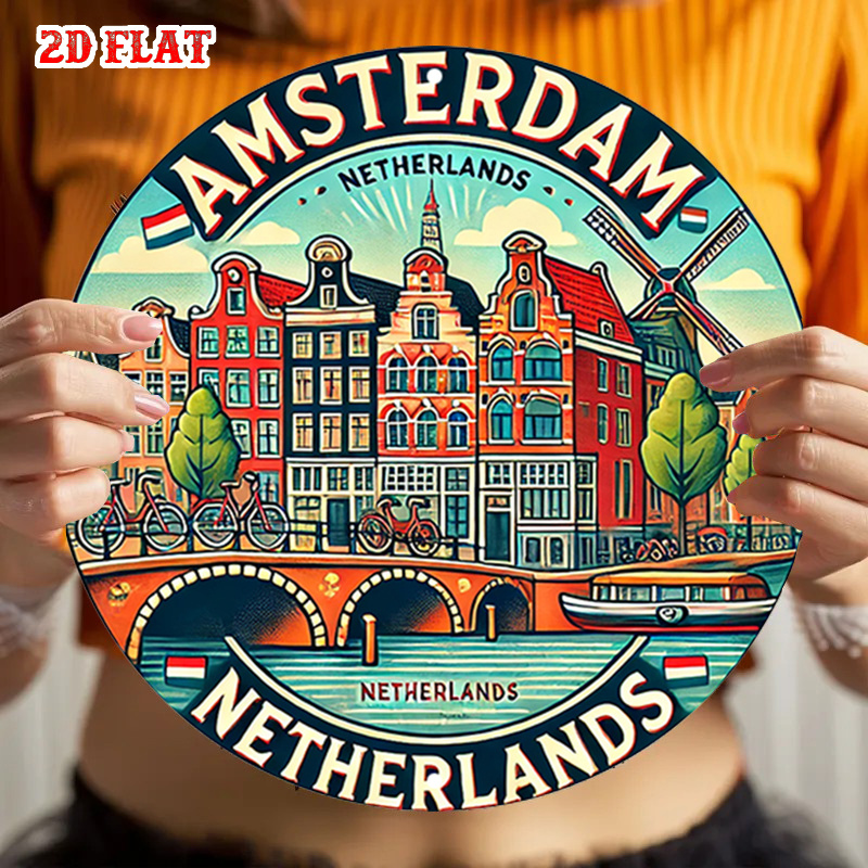 Seni Dinding Logam Bulat Berte - Home Decor Netherlands ulasan dan harga