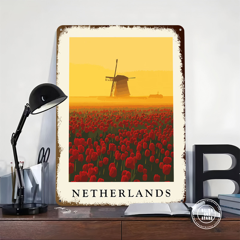 Poster Cetak Kincir Angin dan  - Home Decor Netherlands ulasan dan harga