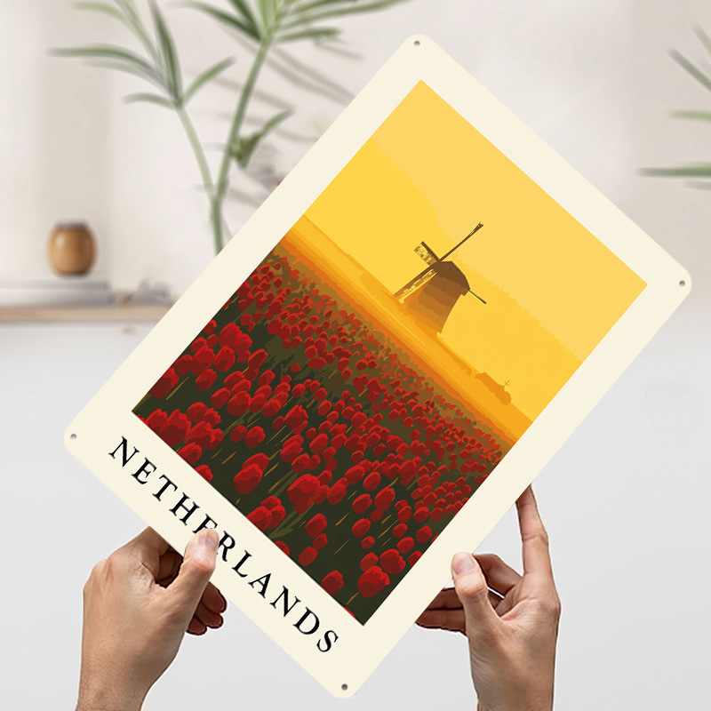 Poster Cetak Kincir Angin dan  - Home Decor Netherlands ulasan dan harga