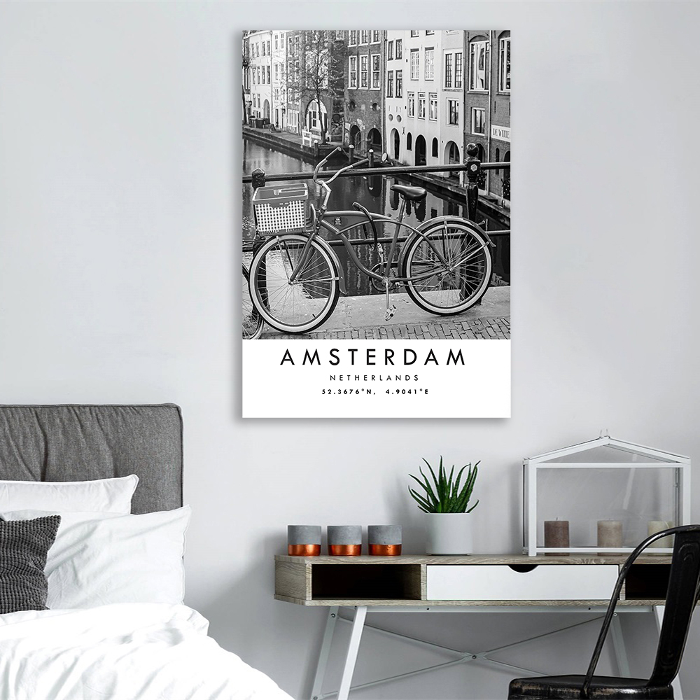 Poster Cetak Perjalanan Amster - Home Decor Netherlands ulasan dan harga