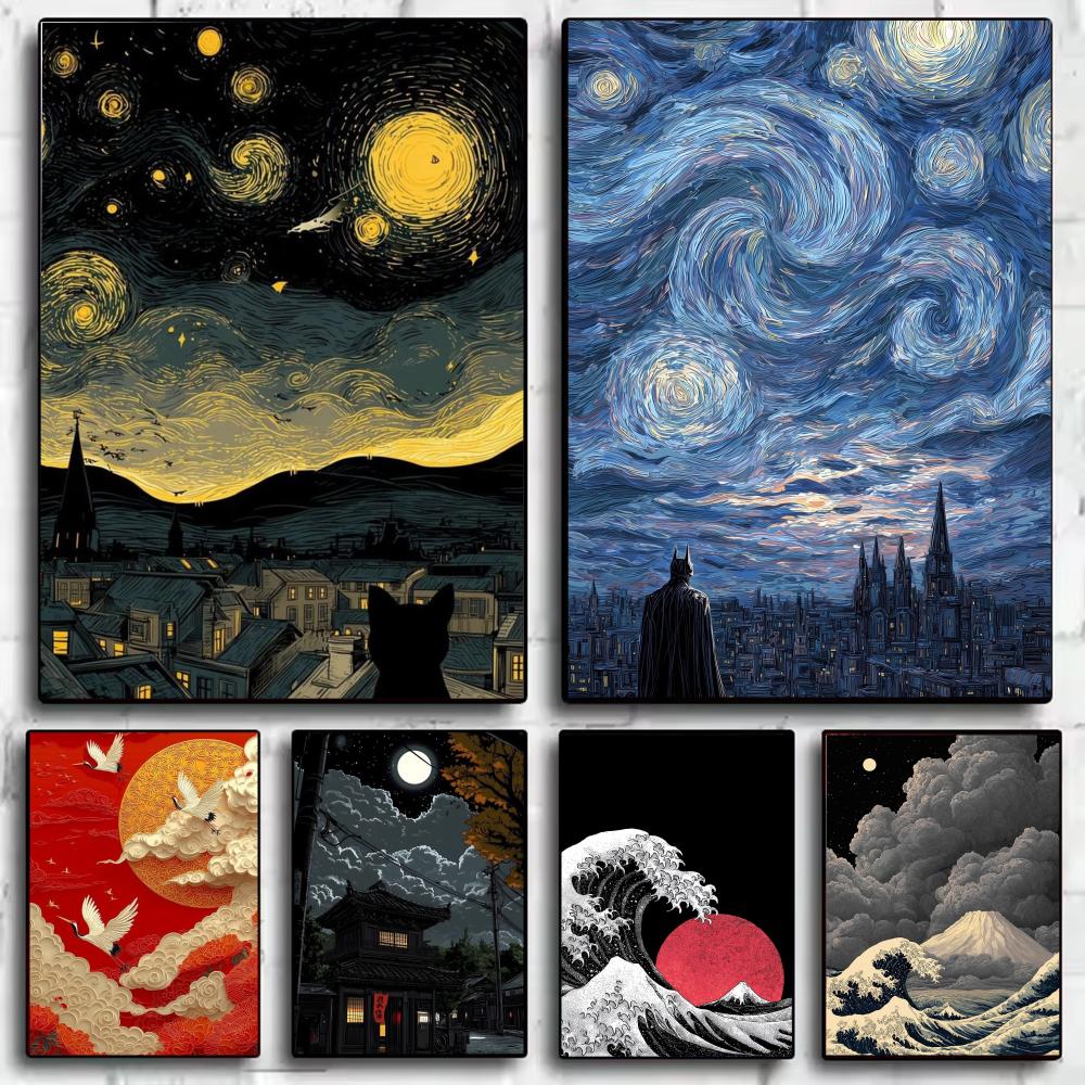 Poster Lukisan Minyak Gaya Jap - Home Decor Japandi Style ulasan dan harga