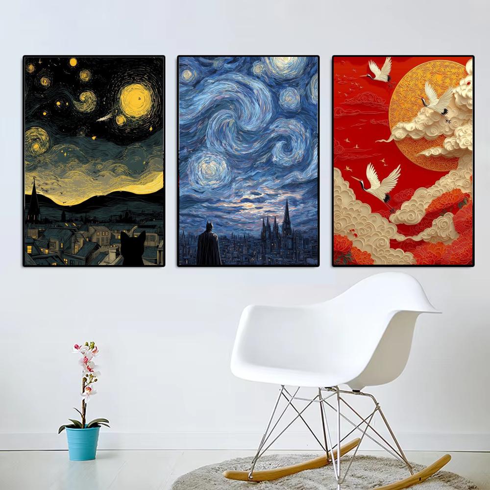 Poster Lukisan Minyak Gaya Jap - Home Decor Japandi Style ulasan dan harga