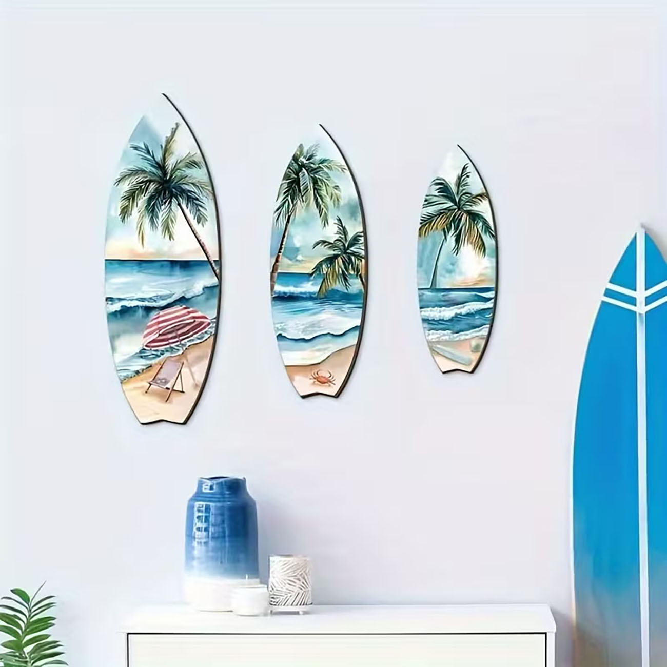 3pcs Set Hiasan Dinding Kayu P - Home Decor Nautical ulasan dan harga