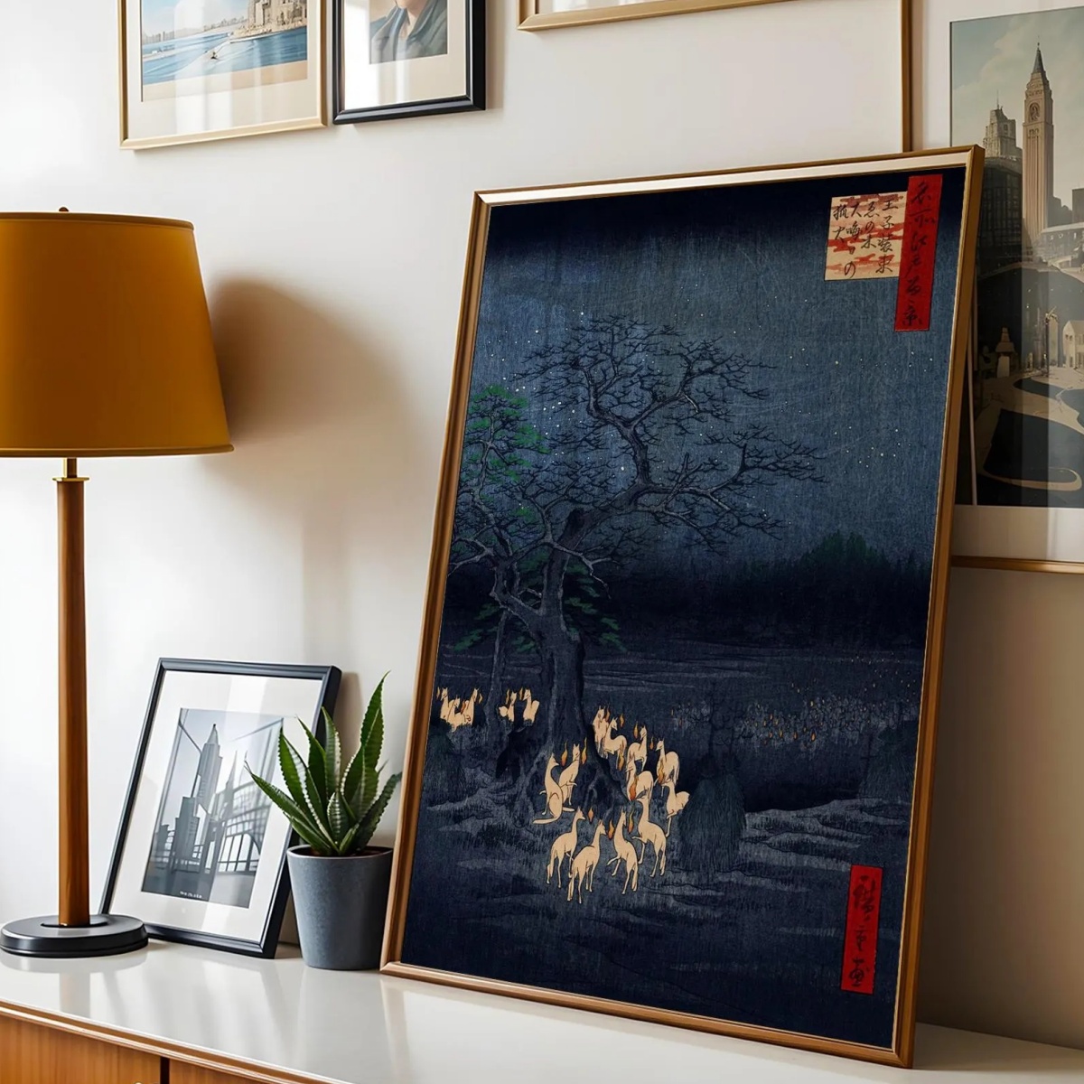 Poster Cetak Kanvas Rubah Retr - Home Decor Japandi Style ulasan dan harga