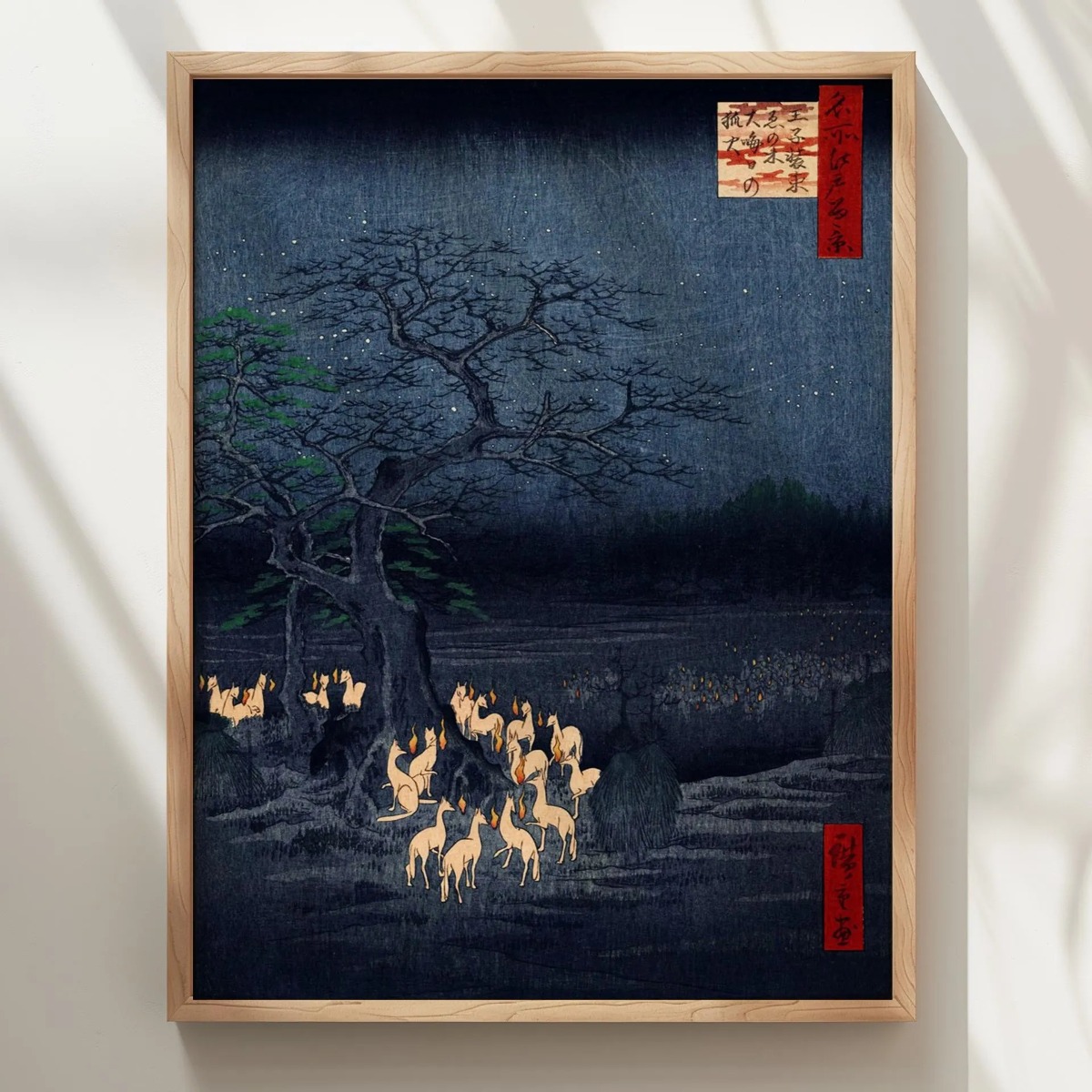 Poster Cetak Kanvas Rubah Retr - Home Decor Japandi Style ulasan dan harga