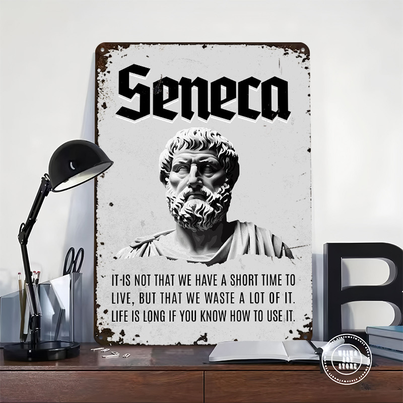 Poster Logam Seneca Stoic Quot - Home Decor Quotes On Wall ulasan dan harga