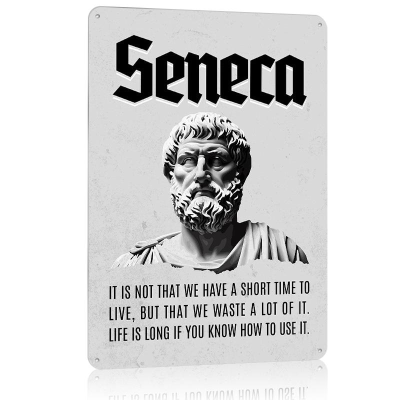 Poster Logam Seneca Stoic Quot - Home Decor Quotes On Wall ulasan dan harga