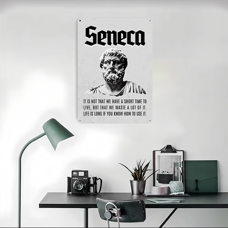 Poster Logam Seneca Stoic Quot - Home Decor Quotes On Wall ulasan dan harga