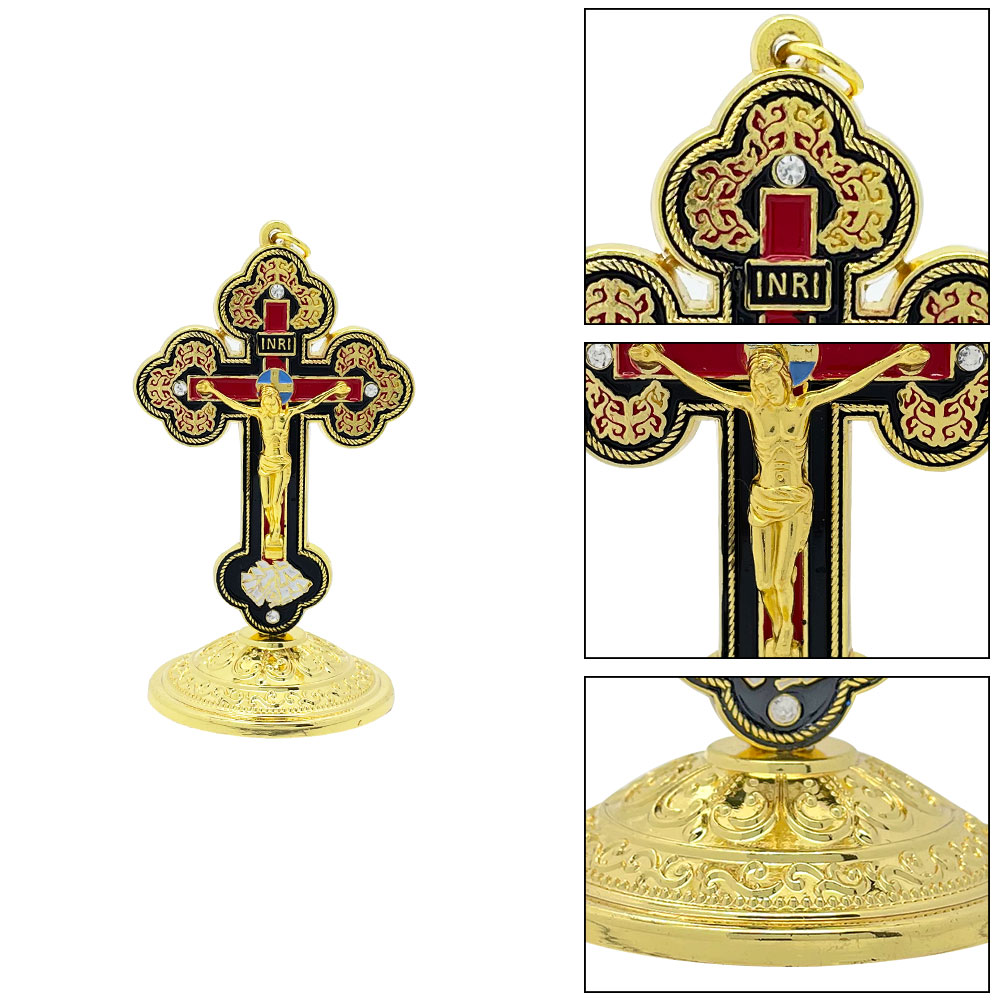 Salib Meja Katolik Emas Enamel - Home Decor In ulasan dan harga