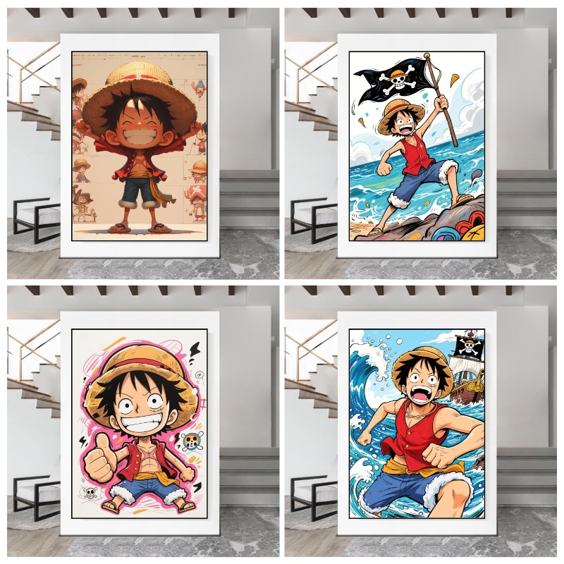 Poster One Piece Luffy Wallpap - Home Decor Online ulasan dan harga