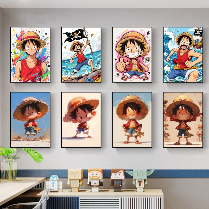 Poster One Piece Luffy Wallpap - Home Decor Online ulasan dan harga