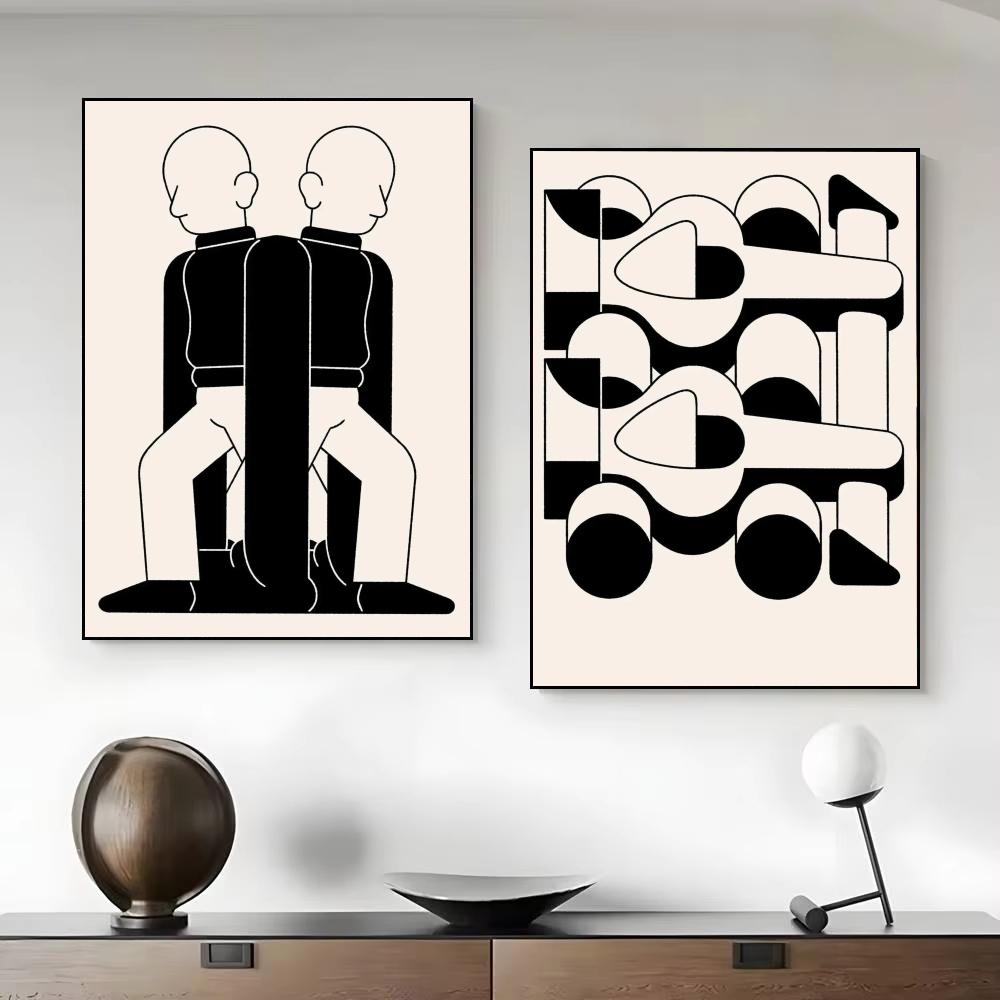 Poster Klasik Abstrak Matto Je - Home Decor Japandi Style ulasan dan harga